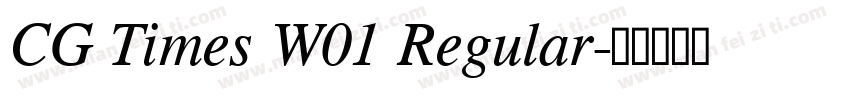 CG Times W01 Regular字体转换
